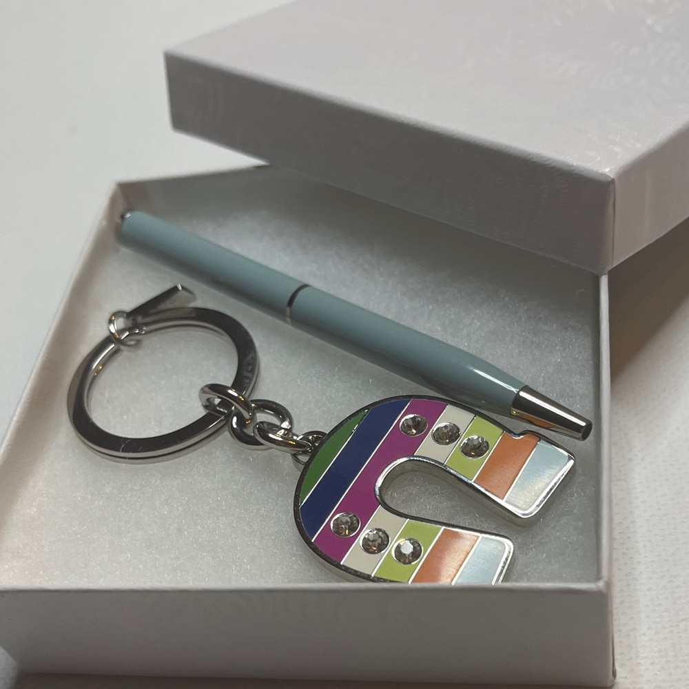 Coach Legacy Horseshoe Keychain with Coach Pen - Picture 7 of 7